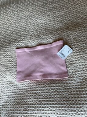 Free People Pink Ribbed Tube Top XS/S NWT